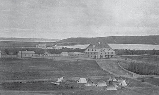 The Qu’Appelle school at Lebret in what is now Saskatchewan opened in 1884. O.B. Buell, Library and Archives Canada,Picture